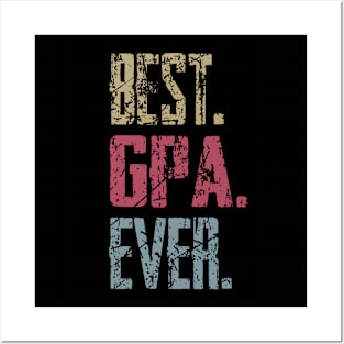 Vintage Best Gpa Ever Retro Funny Quotes Happy Fathers Day Posters and Art